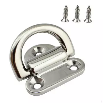 2x Pad Eye D Ring Marine Hardware Полированная Гладкая Сверхпрочная Прочная Стальная Стяжка Для