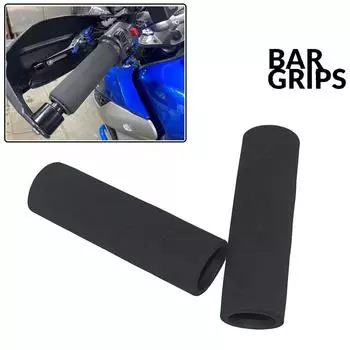 2x пенопластовый защитный чехол на руль, впитывающий пот, мотоциклетный без шнуровки, пенопластовый, антивибрационный, удобный чехол на руль чёрный