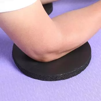 2x Планка Тренировка Круглый Наколенник Фитнес Отжимания Йога Отскок Коврик (черный)