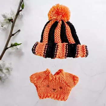 2x плюшевая кукла свитер с шапкой одежда милое удобное украшение для стола мини одежда