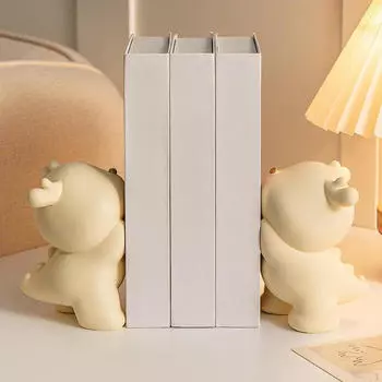 2x Подставка для книг в виде дракона, скульптура из смолы, настольный органайзер, прочная статуэтка животного