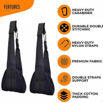 2x Подвесные лямки для пресса Фитнес Тренировка для наращивания мышц живота Оборудование для домашнего спортзала