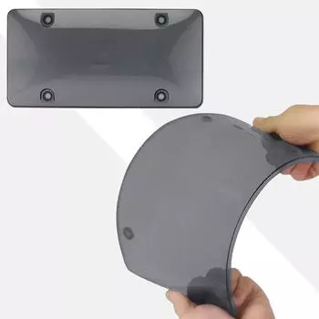 2X прозрачная светоотражающая крышка номерного знака для камеры проезда на красный свет * 100% новый, высокое качество * Этот продукт светло-серый