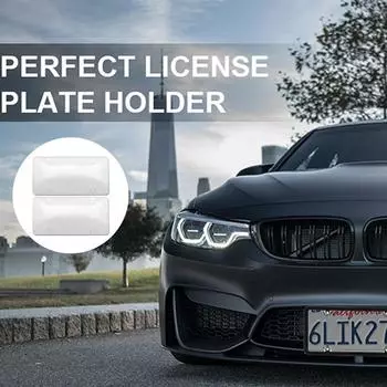 2X прозрачная светоотражающая крышка номерного знака для камеры проезда на красный свет * 100% новый, высокое качество * Этот продукт светло-серый