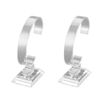 2x Прозрачный Цвет Регулируемый Прозрачный Часы Ювелирные Изделия Браслет Дисплей Подставка Прочный Легкий