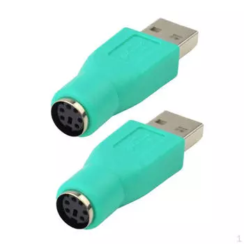 2x PS/2 Female To USB 2.0 Male Port Adapter 2 Клавиатура Мышь