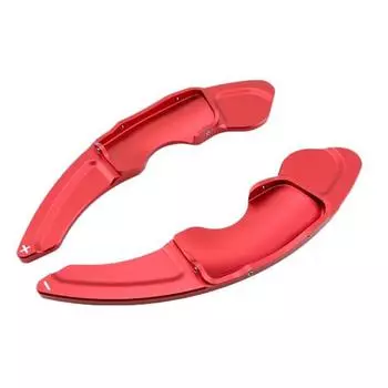 2X Red Aluminum Alloy Steering Wheel Paddle Shifter Extension For Lexus NX IS RC