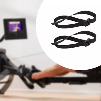 2x ремни для ног для гребного тренажера Fitness Foot Sports Practical Fix Bands из ткани Оксфорд, регулируемые
