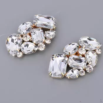 2x съемные высокие клипсы с пряжкой для обуви Diamante, подвески для свадьбы