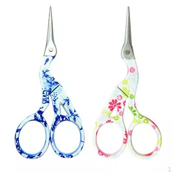 2x швейные и универсальные ножницы, размер: 9,5 х 4 см, нержавеющая сталь, разноцветные цвета