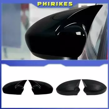 2X Side Wing Mirror Cover Caps For Fiat 500 500C Grande Punto Rearview Mirror Cover Shell Case Trim Add on Car Accessories