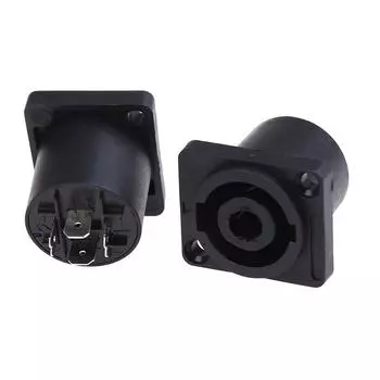 2X Speakon гнездовой аудиокабель для динамиков, 4-полюсные разъемы для корпуса панели