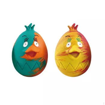 2x Squeaky Dog Toys,Interactive Toy,Enrichment Toy Sturdy Novelty Cute Party Favor Soft Easter Egg
