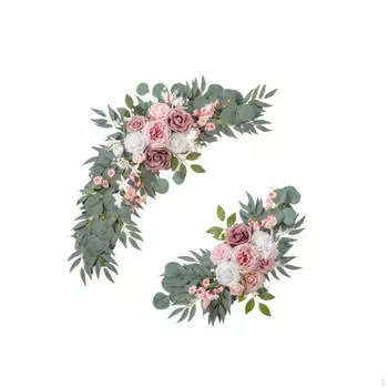 2x Свадебная арка цветы зелень уголок приветственный знак украшение искусственный для