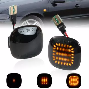 2X светодиодных боковых габаритных фонаря с плавным указателем поворота для A3 8L 1997-2003 A4 8D 1994-2001 A4 S4 B5 1994-1999, водонепроницаемые, подключаемые и работающие