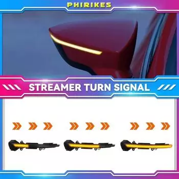 2x светодиодных динамических указателя поворота для Seat Leon III 5F ST FR Cupra Arona KJ7 Ibiza 6F последовательный индикатор бокового зеркала жёлтый