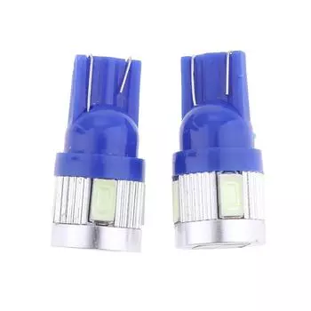 2x T10 6 SMD 5630 5W 168 194 2825 W5W светодиодная лампа для бокового клина автомобиля синий