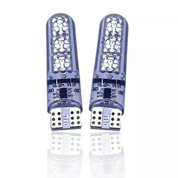 2x T10 водонепроницаемая W5w 501 автомобильная клиновидная боковая фара-6SMD 5050 RGB светодиодная дистанционная система управления (Нет батареи)Лампа-вспышка стробоскопа с клиновидной головкой
