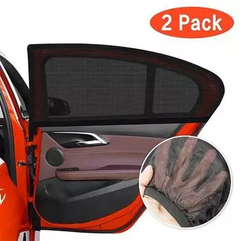 2x универсальная автомобильная солнцезащитная сетка для слепых задних окон, УФ-защита от солнца для маленьких детей 2PCS