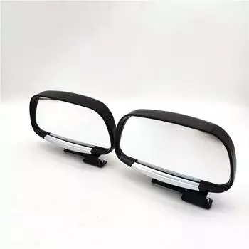 2x Универсальное регулируемое автомобильное зеркало бокового вида для слепой зоны, зеркала широкого обзора, серебристое, новое