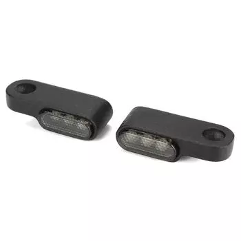 2x Универсальные 8мм Алюминиевые Дымчатые Мини Светодиодные Мотоциклетные Указатели Поворота Индикаторы Мигающие Огни