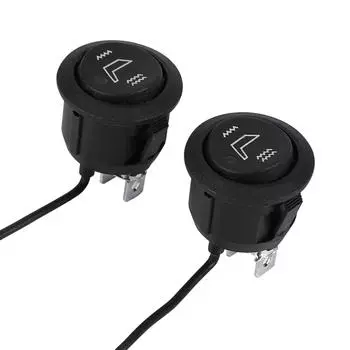 2x универсальный переключатель обогрева автомобильного сиденья, 3-контактный круглый рычаг с подогревом, управление выключением Hi Low чёрный