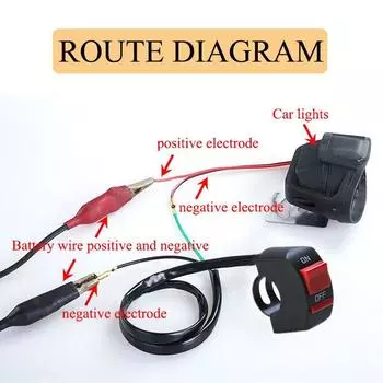 2X Универсальный разъем переключателя света мотоцикла ВКЛ ВЫКЛ Кнопка модификации руля для скутера Фара Аксессуары для мотоцикла