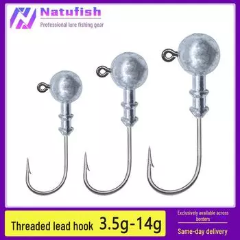 2X усиленный крючок для червя из высокоуглеродистой стали с мягкой наживкой и противоскользящей конструкцией 3.5 g, 1 piece