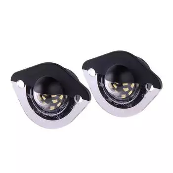 2X White LED License Plate Light Rear Bumper Tag Lamp For Ford Mustang 1994-2004