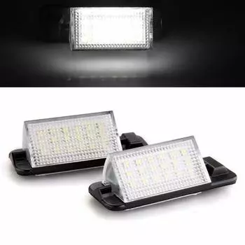 2X водонепроницаемая 18SMD белая цветная лампа подсветки номерного знака 7000K 3528 SMD автомобильная лампа подсветки номерного знака без ошибок для BMW E36 1992-1998