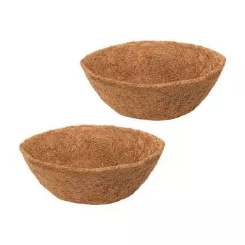 2x желтых экологически чистых кокосовых коврика-подложки для растений. Заботьтесь о Матери-Земле, ухаживая за растениями.