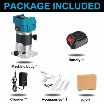 30000r 288 В Электрический триммер по дереву, ламинатор, фрезерный станок для резьбы по дереву, гравировальный долбежный станок, деревообрабатывающий инструмент 1*Battery