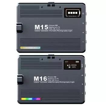 3000-9900K 1500 мАч светодиодная видеолампа RGB светодиодная видеолампа Type-C перезаряжаемая панель освещения камеры для фотосъемки для видеоблогов M15 Three Color Temperatures
