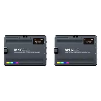 - 3000-9900K 1500 мАч светодиодный светильник для видеосъемки, перезаряжаемый светильник для фотосъемки (М16 RGB)