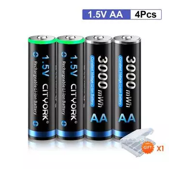 3000 МВтч 1,5 В AA литиевая аккумуляторная батарея литий-ионные аккумуляторы постоянного напряжения перезаряжаемая батарея для дистанционного управления автомобильный игрушечный фонарик