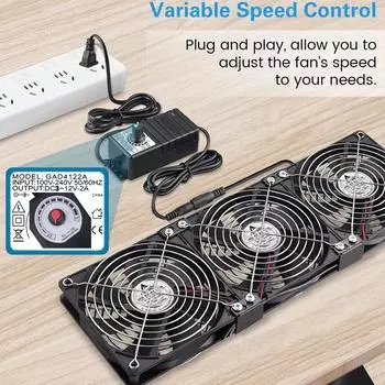 3000 об/мин вентилятор охлаждения с контроллером 120 мм 12 см 12 В 220 В Btc корпус машины рабочая станция шкаф радиатор серверный вентилятор для графического процессора VGA us&220V чёрный