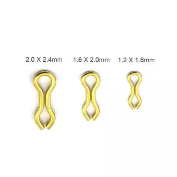 3000 шт., кольцо Bimoo, аксессуары для рыбалки на карпа, поводок для волос, свинцовый замок, 1,2*16 мм, 1,6*20 мм, 2,0*24 мм 1.2*1.6mm золотистый