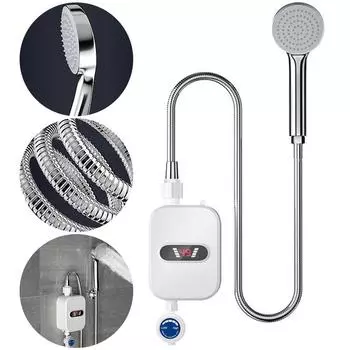 3000 Вт Проточный водонагреватель с цифровым дисплеем Водонагреватель 110 В 220 В Проточный водонагреватель для ванной комнаты с горячей водой и душем AU белый