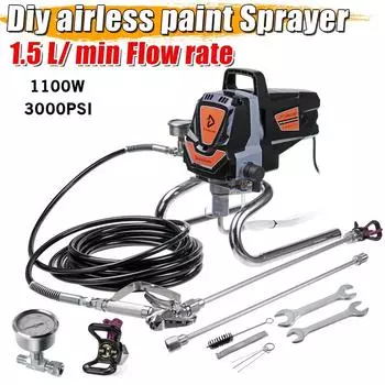 3000PSI безвоздушного распылителя Аэрограф Профессиональный безвоздушный распылитель Краскораспылитель Инструмент Машина Наборы распылителей краски для стен