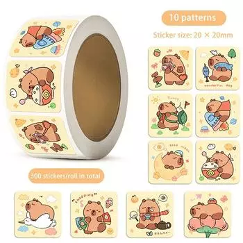 300/500 наклеек мультфильм капибара граффити наклейка для бутылки с водой ноутбук чемоданы наклейки для ноутбука украшение детская награда подарок игрушка 3
