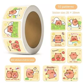 300/500 наклеек мультфильм капибара граффити наклейка для бутылки с водой ноутбук чемоданы наклейки для ноутбука украшение детская награда подарок игрушка 2