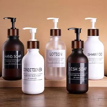 300/500ML Plastic Shampoo Bottle Empty Bottle with lid Bathroom Body Wash Container Sub-Bottle Hand Soap Dispenser