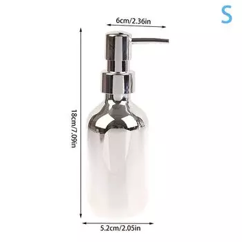 300/500Ml Silver Plating Soap Dispenser Bottle Empty Hand Press Refillable Lotion Bathroom Shampoo Shower Gel Container Accessor 300ml