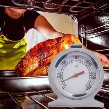 300°C термометр для духовки из нержавеющей стали с мини-циферблатом, измеритель температуры, еда, мясо, хлеб, бытовой термометр для барбекю, кухонные инструменты серебряный