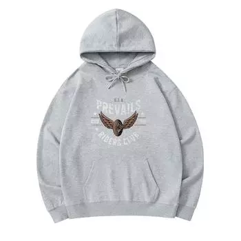 300 г/м мужские хлопковые толстовки преобладают в Riders Club (0002) Свитшот из хлопка премиум-класса с принтом XS армия зеленый