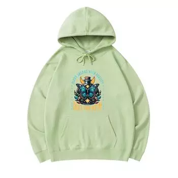 300 г/м Мужские хлопковые толстовки с капюшоном Magic Mystical Butterfly and Elixir. Толстовка из премиального хлопка с принтом «Звездная луна» XS армия зеленый