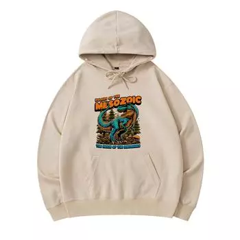 300 г/м Мужские хлопковые толстовки с капюшоном Rulers of The Mesozoic Print Премиум-хлопковая толстовка XS армия зеленый