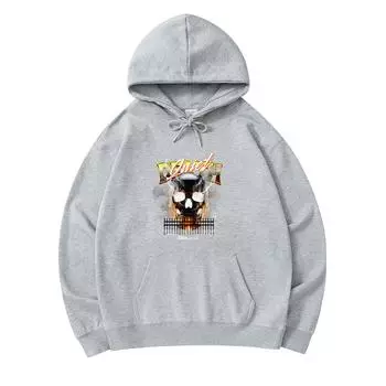 300 г/м Мужские хлопковые толстовки с капюшоном Quiet Death Print Премиум хлопок Толстовка XS армия зеленый