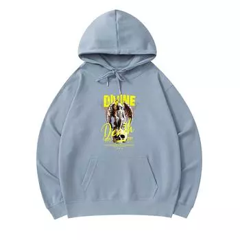 300 г/м Мужские хлопковые толстовки с капюшоном с принтом Divine Death Премиум Хлопковая толстовка XS армия зеленый