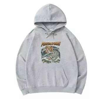 300 г/м Мужские хлопковые толстовки с принтом «Хищники» Премиум Хлопковая толстовка XS армия зеленый